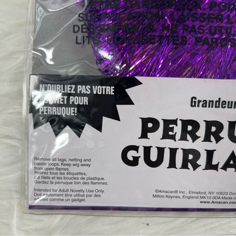 Vibrant Purple and Gold Tinsel Wig NEW Mardi Gras party NOLA New Orleans parade